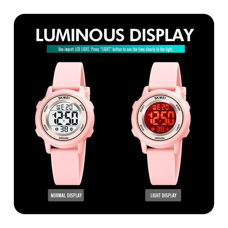 skmei-1721-triplicate-round-dial-led-digital-display-luminous-silicone-strap-electronic-watchrose-red