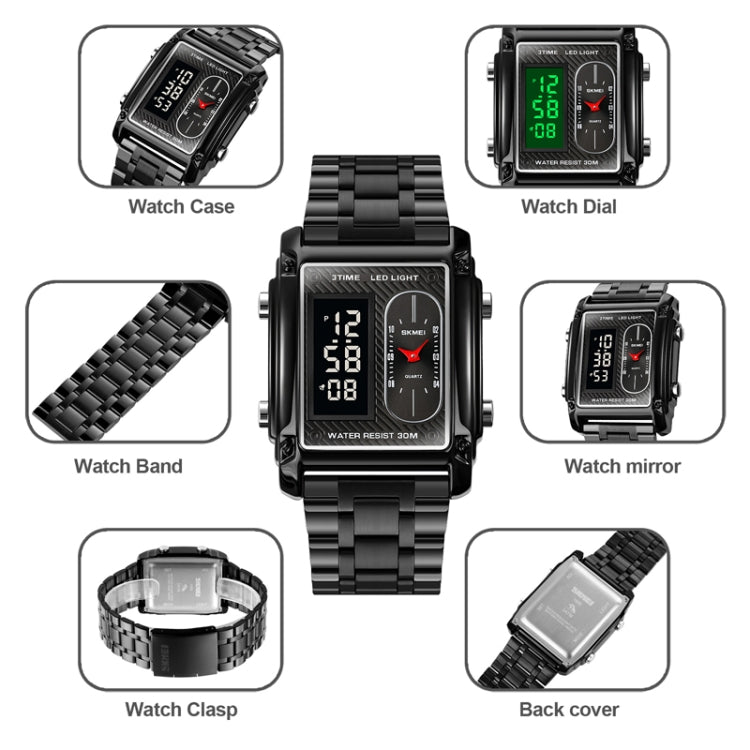 skmei-1868-square-double-display-waterproof-men-watch-style-steel-belt-gold
