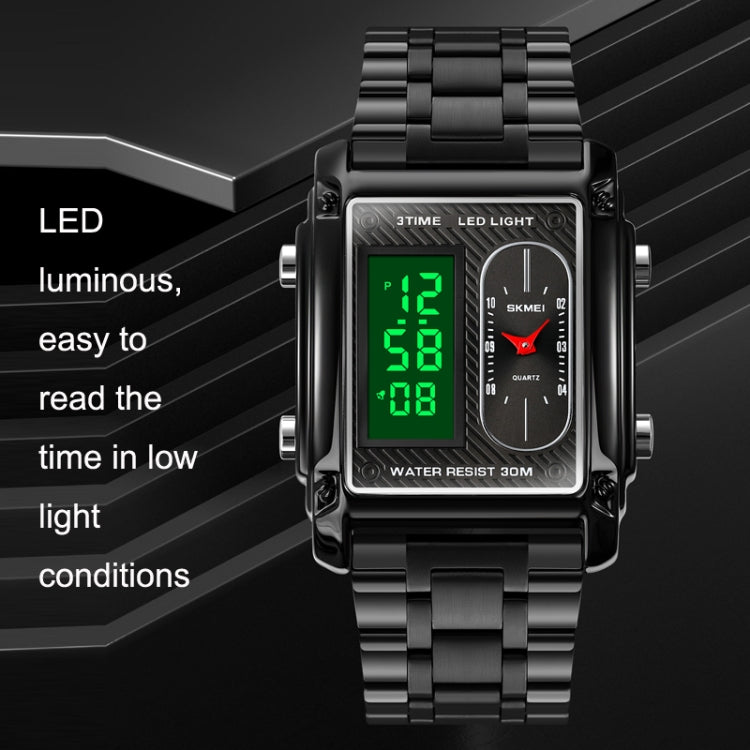 skmei-1868-square-double-display-waterproof-men-watch-style-steel-belt-silver